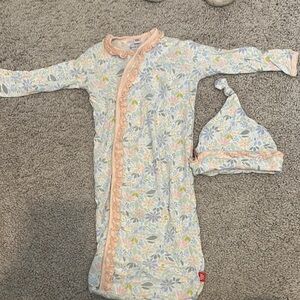 Magnetic Me Floral Kids Pajamas Sleep Sack - Blue and Pink